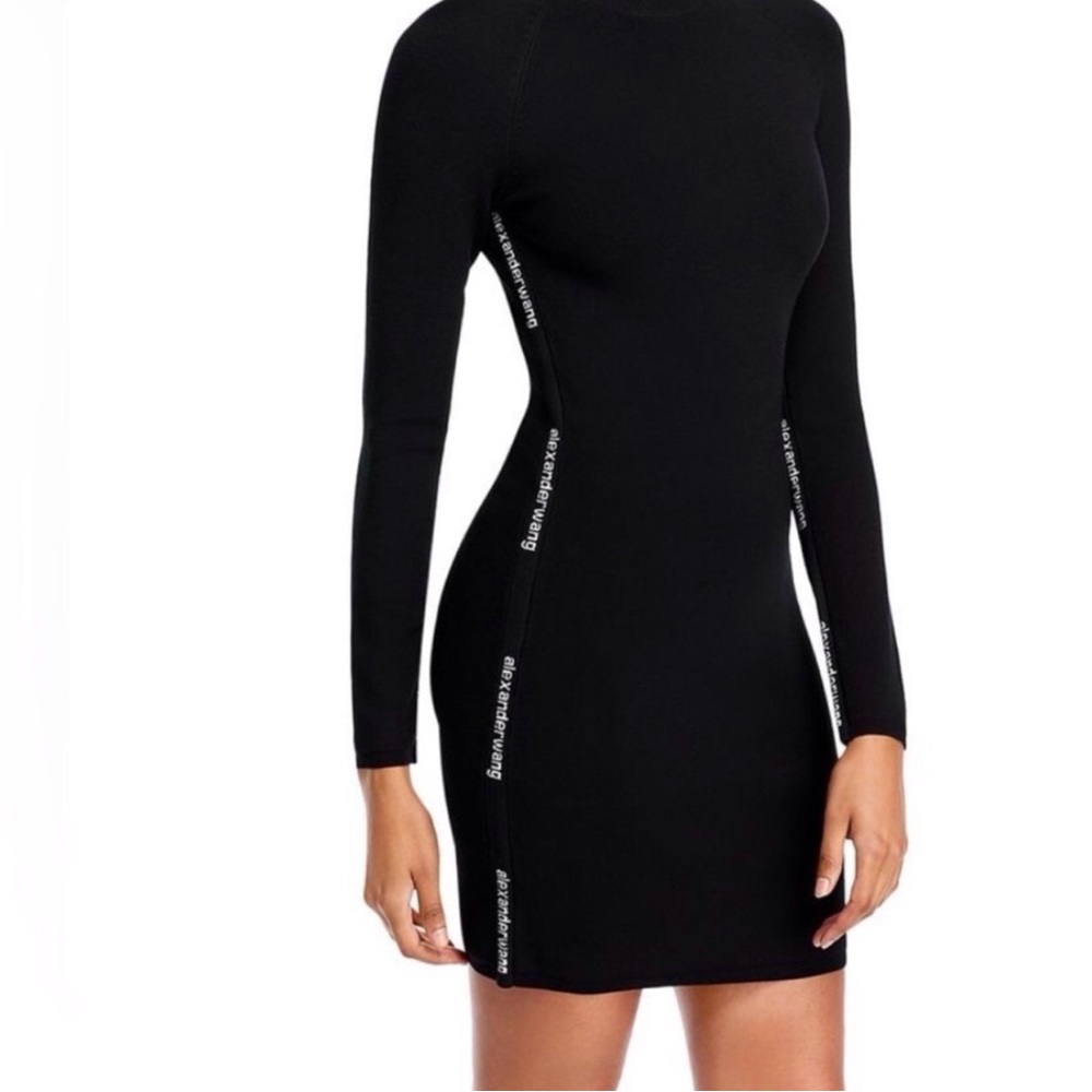 Alexander Wang Black Long Sleeve Dress.
